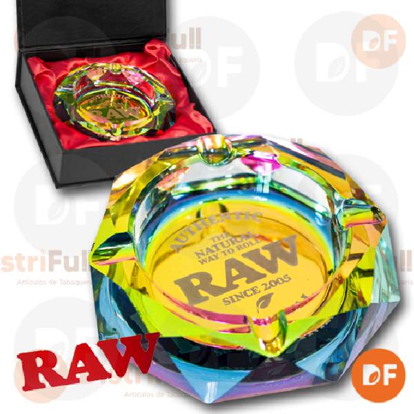 RAW RAINBOW GLASS ASHTRAY (CENICERO VIDRIO) (2172)