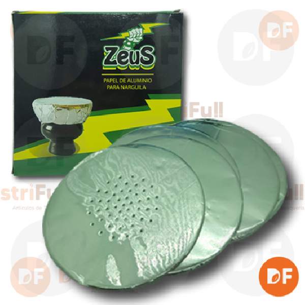 PAPEL ZEUS ALUMINIO P/ NARGHILA PERFORADO