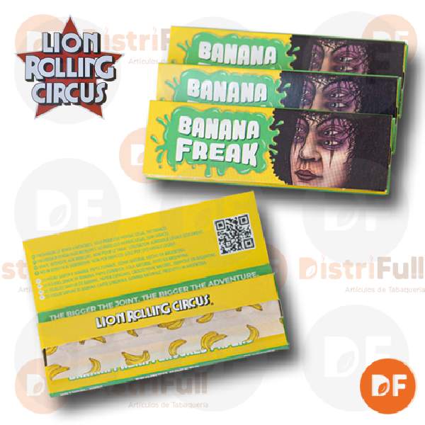 PAPEL LION ROLLING CIRCUS FLAVOUR BANANA FREAK 1¼  x 50