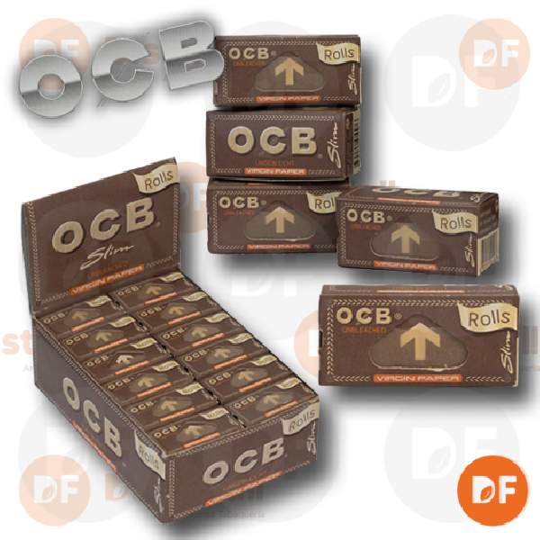 PAPEL OCB UNBLEACHED ROLLS SLIM x 4 mts.