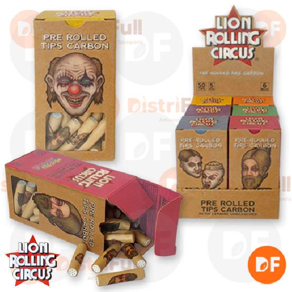 FILTROS LION CIRCUS CARBÓN ACTIV CERAMIC UNBLEACHE CAJA x 50