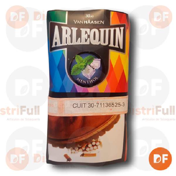 TABACO DE ARMAR ARLEQUIN MENTHOL x 30 gr.