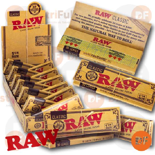 PAPEL RAW 1¼ CLASSIC  x 50