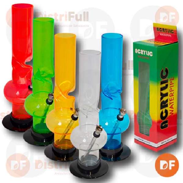 BONG ZEUS MEDIANO LISO ATRAPA HIELO V/COLORES