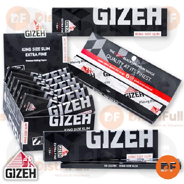 PAPEL GIZEH K.S. BLACK MAGNET x 34 (extra fine) 