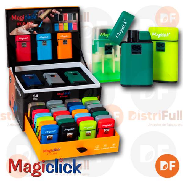 ENCENDEDOR MAGICLICK JET MIX EXHIBIDOR x 34