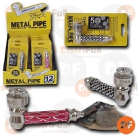 PIPA METAL C/TAPA V/MOTIVOS + PICADOR 