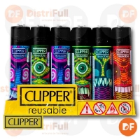 ENCENDEDOR CLIPPER MAXI STRANGERS BW + LB x 24 (32)