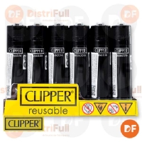 ENCENDEDOR CLIPPER MAXI BLACK SOLID BRAND + BW + LB