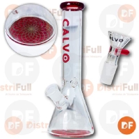 CALVO BONG VIDRIO BEAKER RED (6700)