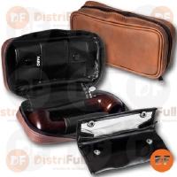 FARO TABAQUERA p/pipa simil cuero BROWN (2170)