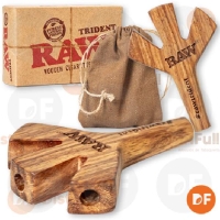 RAW TRIDENT CIG. HOLDER WOODEN (TUQUERA MADERA) x 1