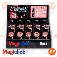 ENCENDEDOR MAGICLICK REUTILIZABLE ROSE x 15 (piedra)