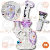 CALVO BONG VIDRIO PURPLE DOUBLE EYE RIG (6722)