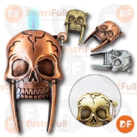 ENC. CALAVERA C/COLMILLOS SOPLETE 3 COLORES x 12 (122528)