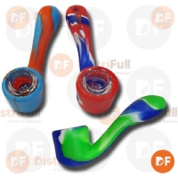 PIPA SILICONA C/CAZOLETA VIDRIO CURVA JL221E