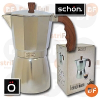 SCHON CAFETERA 9 POCILLOS SILVER