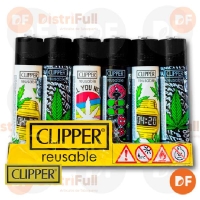 ENCENDEDOR CLIPPER MAXI WEED TIME BW + LB x 24 (40)