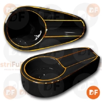 CENICERO CERAMICA NEGRO (37900)